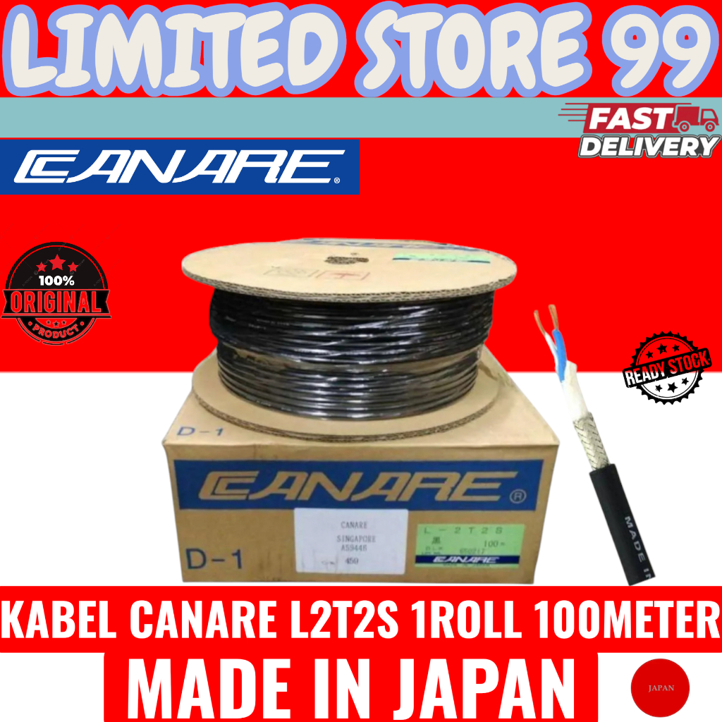 KABEL AUDIO CANARE L2T2S MADE IN JAPAN - KABEL CANARE L2T2S PER ROLL 100METER ORIGINAL