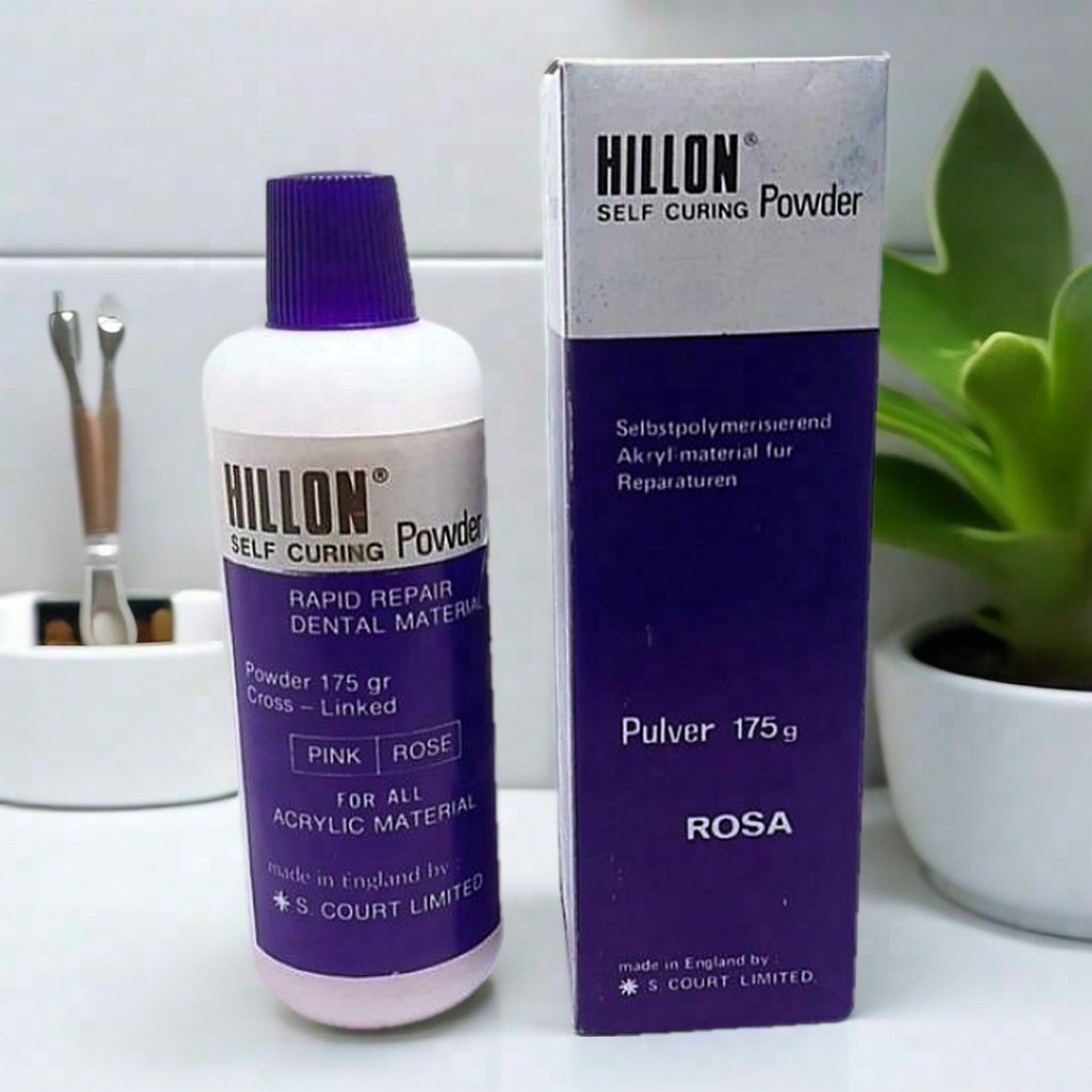 Lem Gigi Palsu Permanen Powder HILON Acrilic Akrilik Self Curing HILON lem gigi palsu gusi palsu