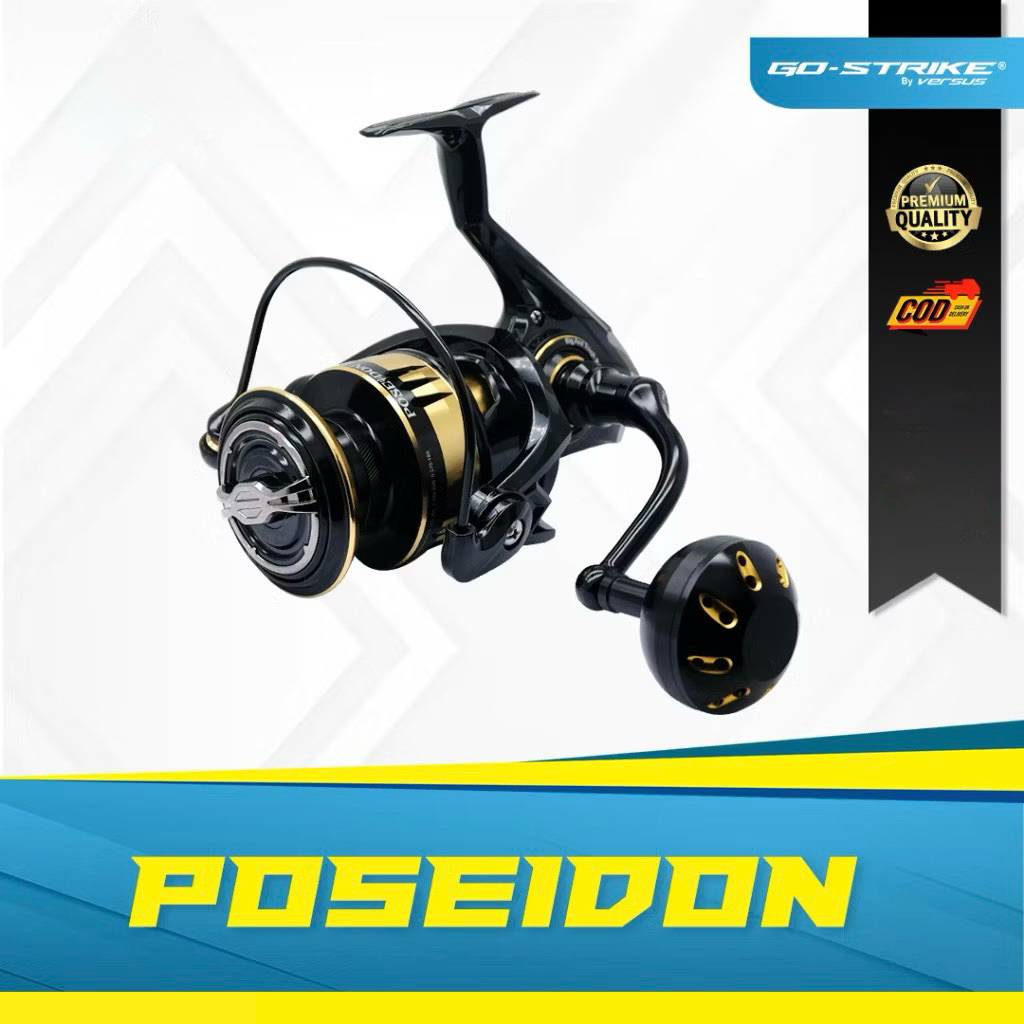 Reel Spinning Jigging Go Strike Poseidon SW 6000| Body Metal | Saltwater