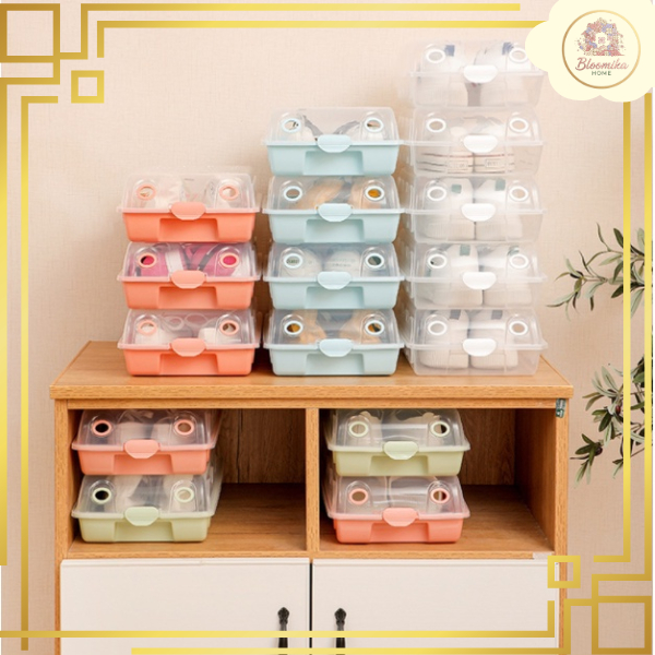 HL0199 Kotak Sepatu Plastik Transparan Penyimpanan Kotak Sepatu Shoes Storage Box