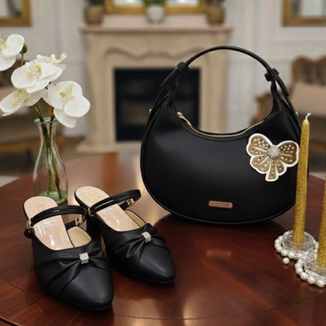 SepatuSandal wanita dan Tas wanita cantik dan menarik 1 set model terbaru