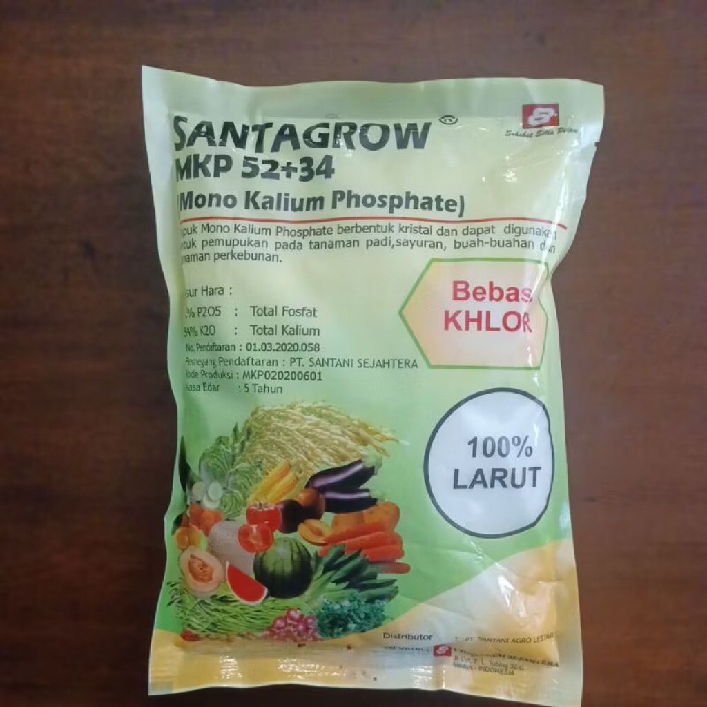 Pupuk santagrow mkp 52 + 34 1 kg (COD)