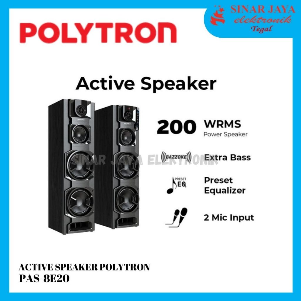 ACTIVE SPEAKER POLYTRON PAS-8 E20 / SPEAKER AKTIF POLYTRON PAS-8 E20