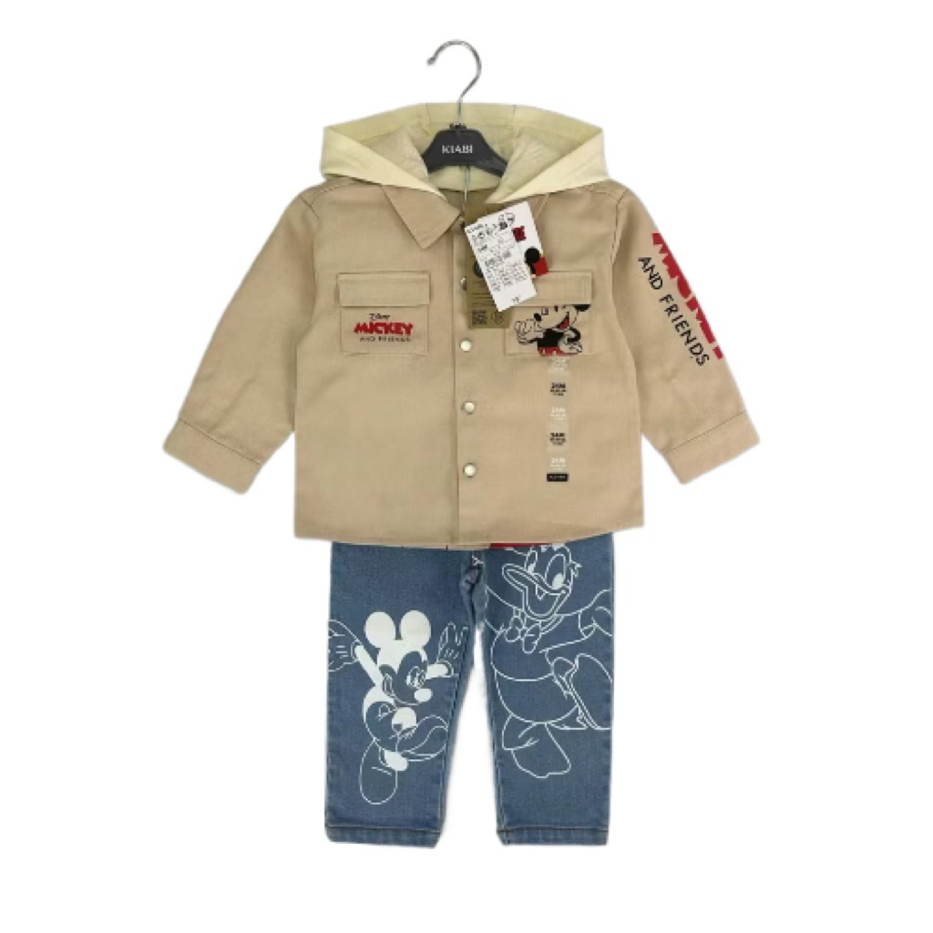 Kiabi - One Set Jket Hoodie Jeans Baby Boy Mickey - 9 12 18 2 3 4 years