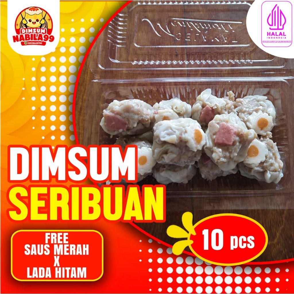 Dimsum Seribuan Mini Mix Frozen Terenak di Bekasi Free Saus Merah dan Lada Hitam