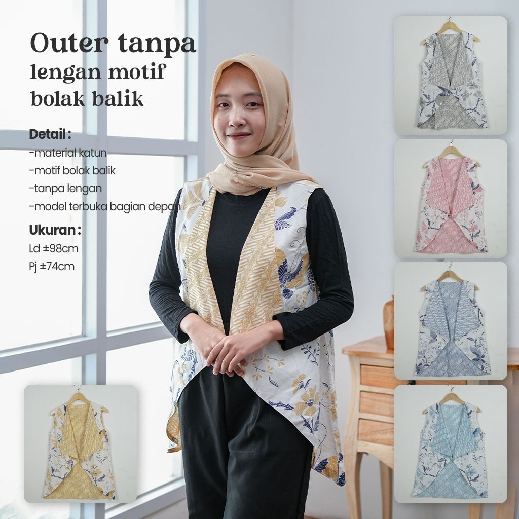 Outer tanpa lengan -Joglo Batik