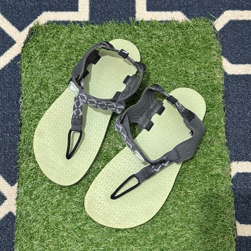 [PRELOVED] PYOPP FLEDGE - Tapak V1.5 Barefoot Flip Flops - Grey on Seafoam Green