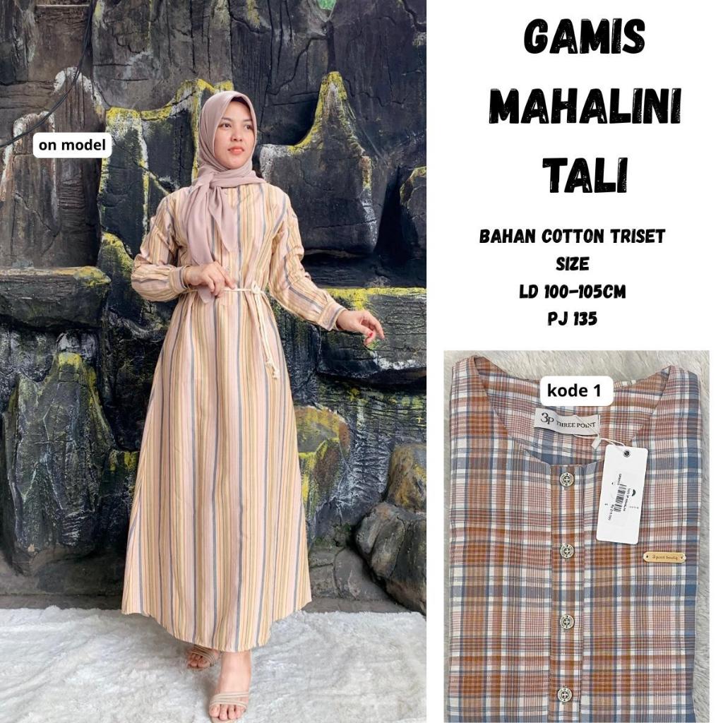 GAMIS CEWEK MAHALINI BAHAN KATUN TRISET