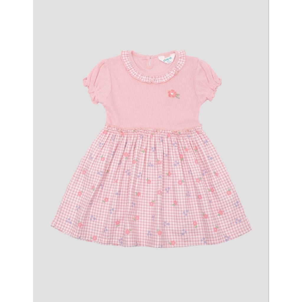 N3W KNIT DRESS CANTIK RUFFLE BUNGA 12 18 1 2 TAHUN ORIGINAL LITTLE M BRANDED MATAHARI