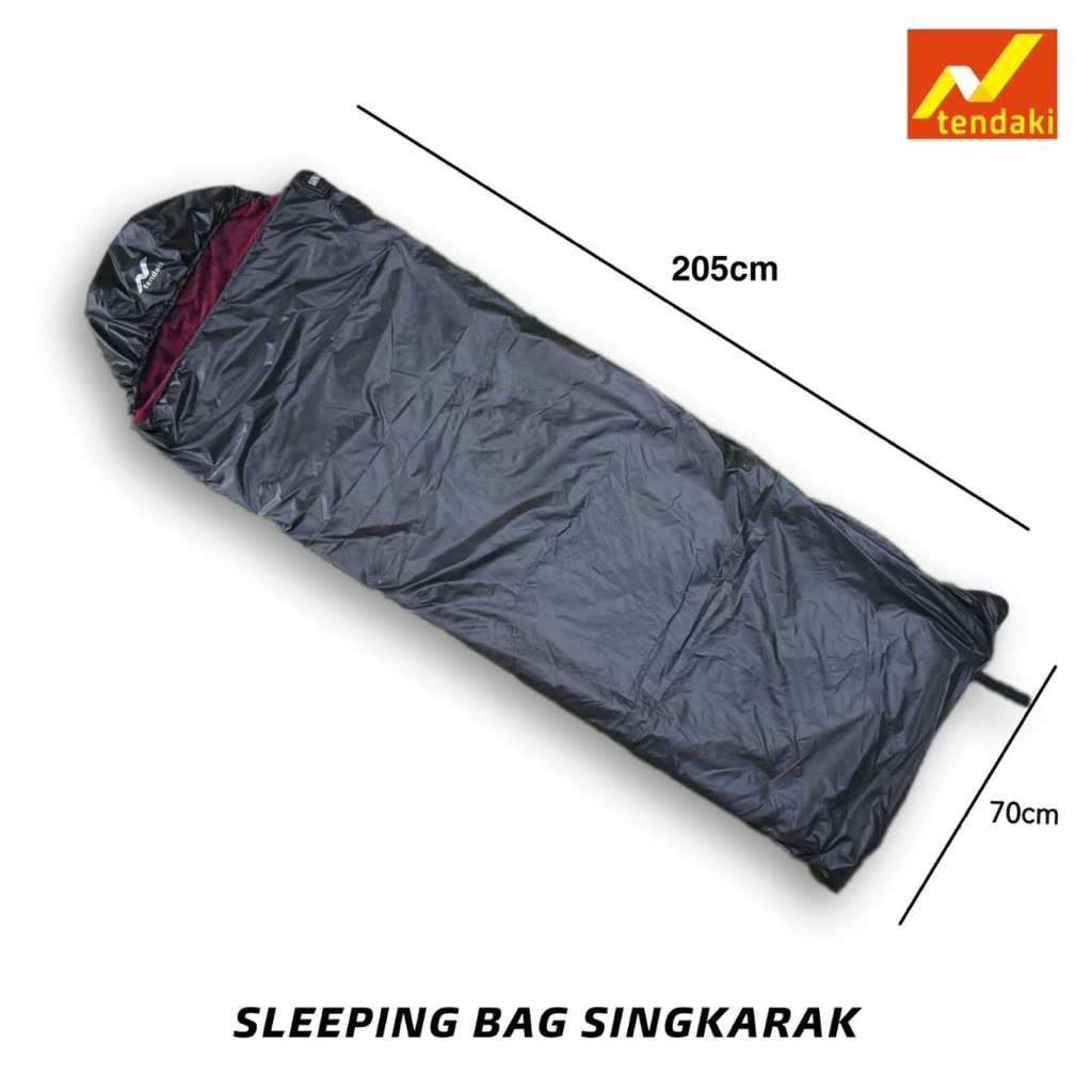 tendaki •Sleeping bag Tendaki type Singkarak Model Cabin bahan inner polar hangat dan ringan perleng