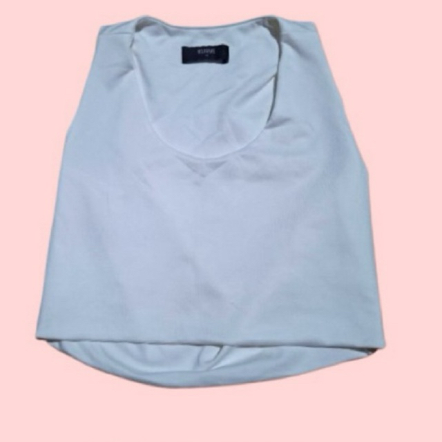 top atasan cewek kurve putih preloved
