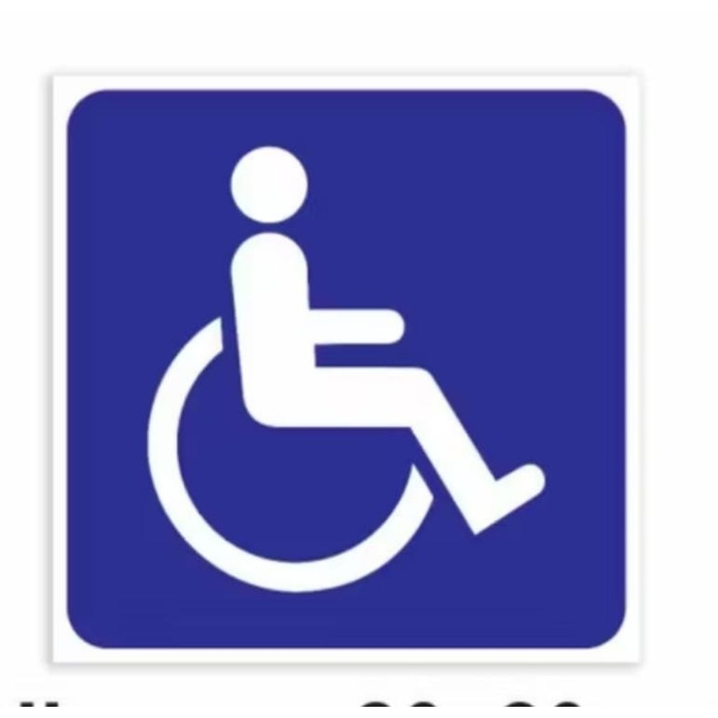 STIKER VINYL DISTABILITAS UK.30X30CM.