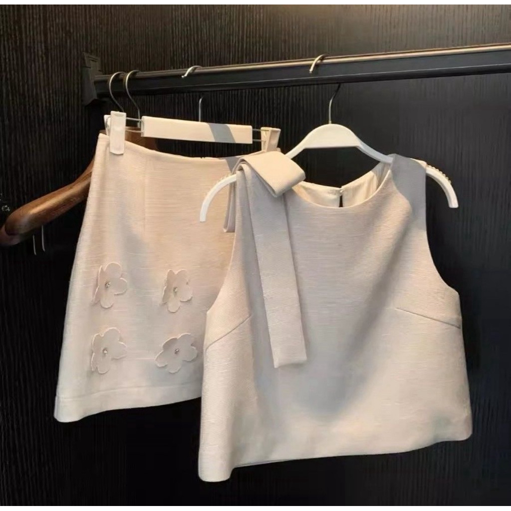 Set rompi & rok ala chanel/one set wanita/gaya wanita kelas atas,elegan & modis
