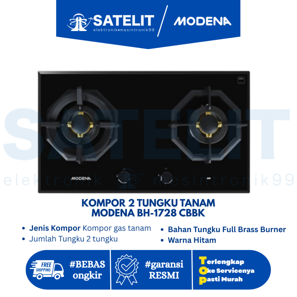 KOMPOR 2 TUNGKU TANAM MODENA BH-1728 CBBK