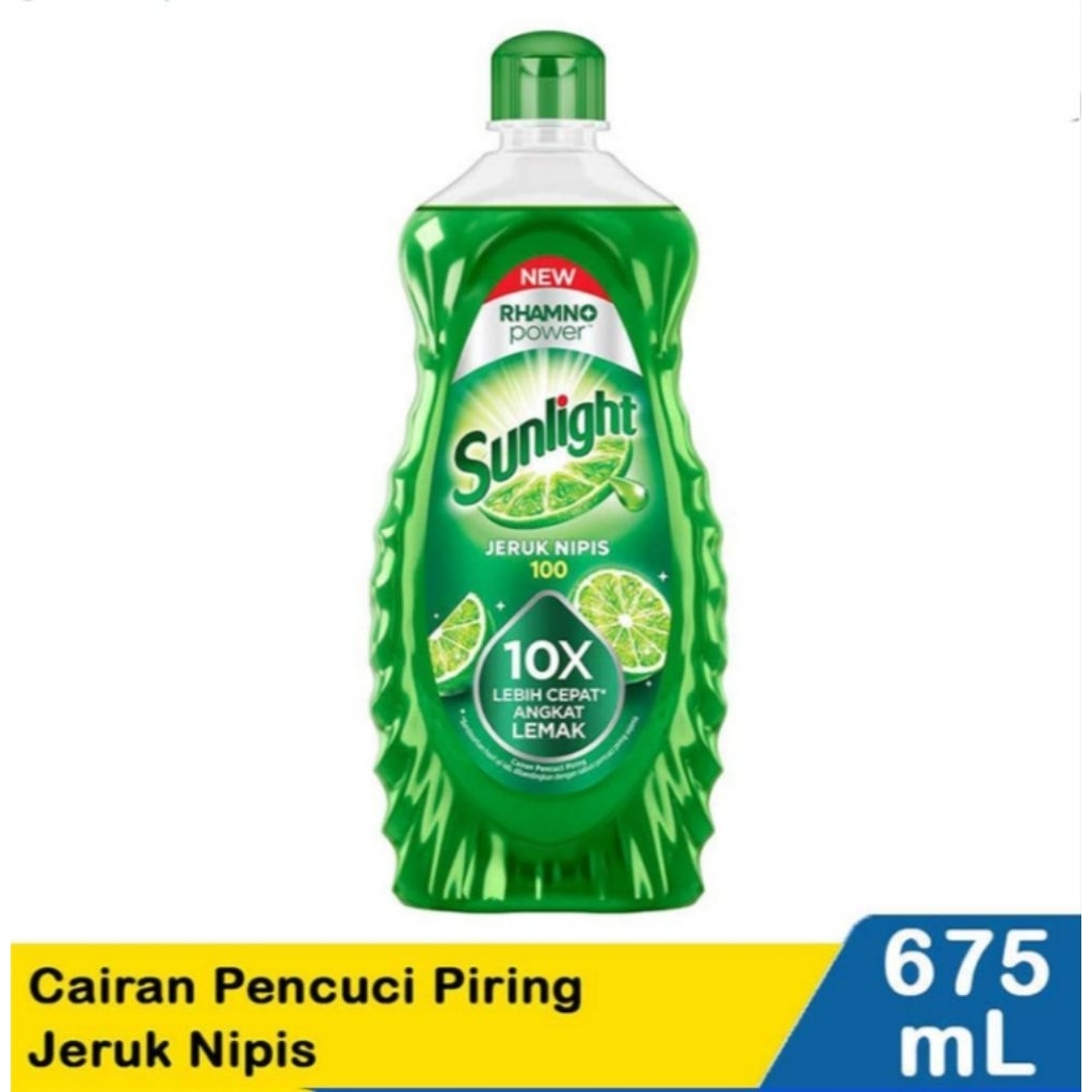 SUNLIGHT Jeruk Nipis 100 Sabun Cair Cuci Piring Botol 675 Ml