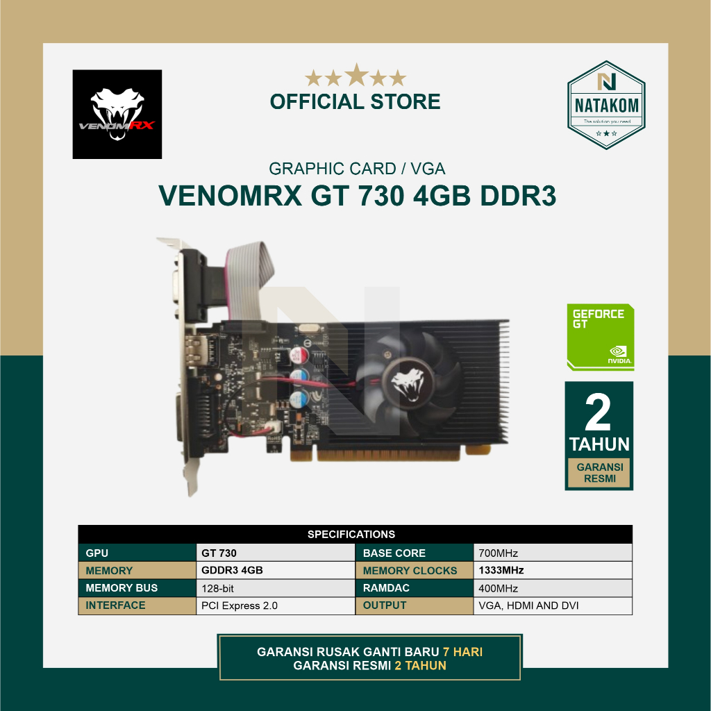 VGA VENOMRX NVIDIA GT 730 4GB DDR3