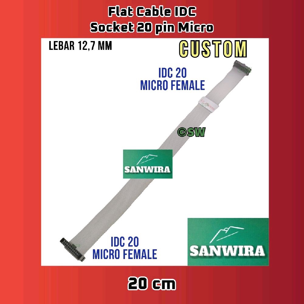 Flat Cable IDC Socket 20 pin Micro / flat kabel 20pin