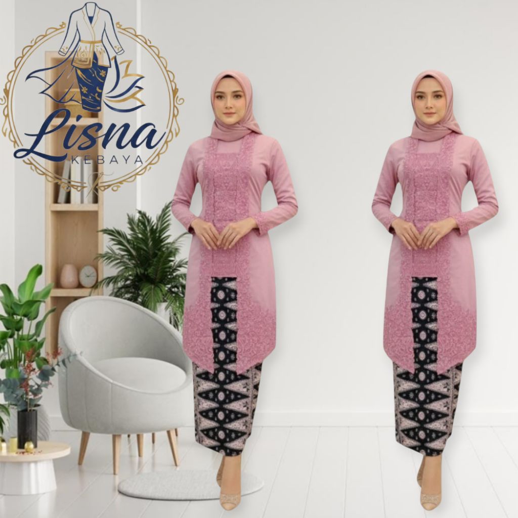 Kebaya Encim Kutu Baru Model Tunik Encim Kutu Baru Bahan Katun Toyobo