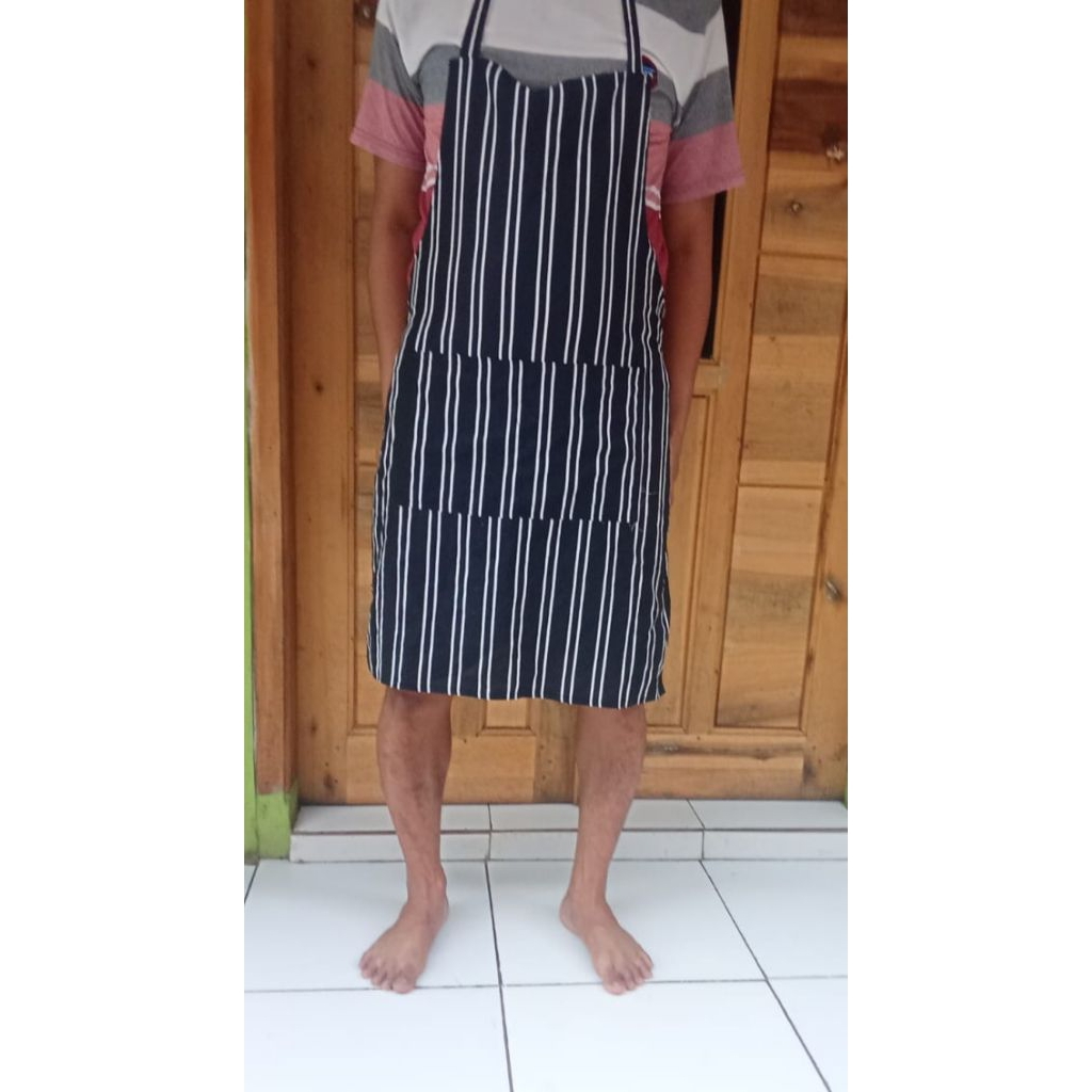 APRON CELEMEK MASAK/CELEMEK BARISTA  BAHAN KAIN KATUN