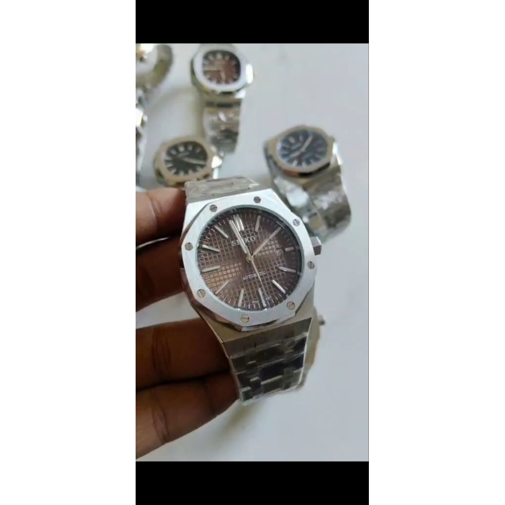 seiko mod AP royal oak brown dial