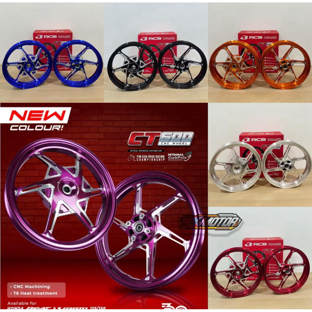 Velg Pelg Veleg RCB Racing Boy CT600 CT 600 Yamaha Mio Sporty Smile J GT Soul X Ride 160 185Ring 14