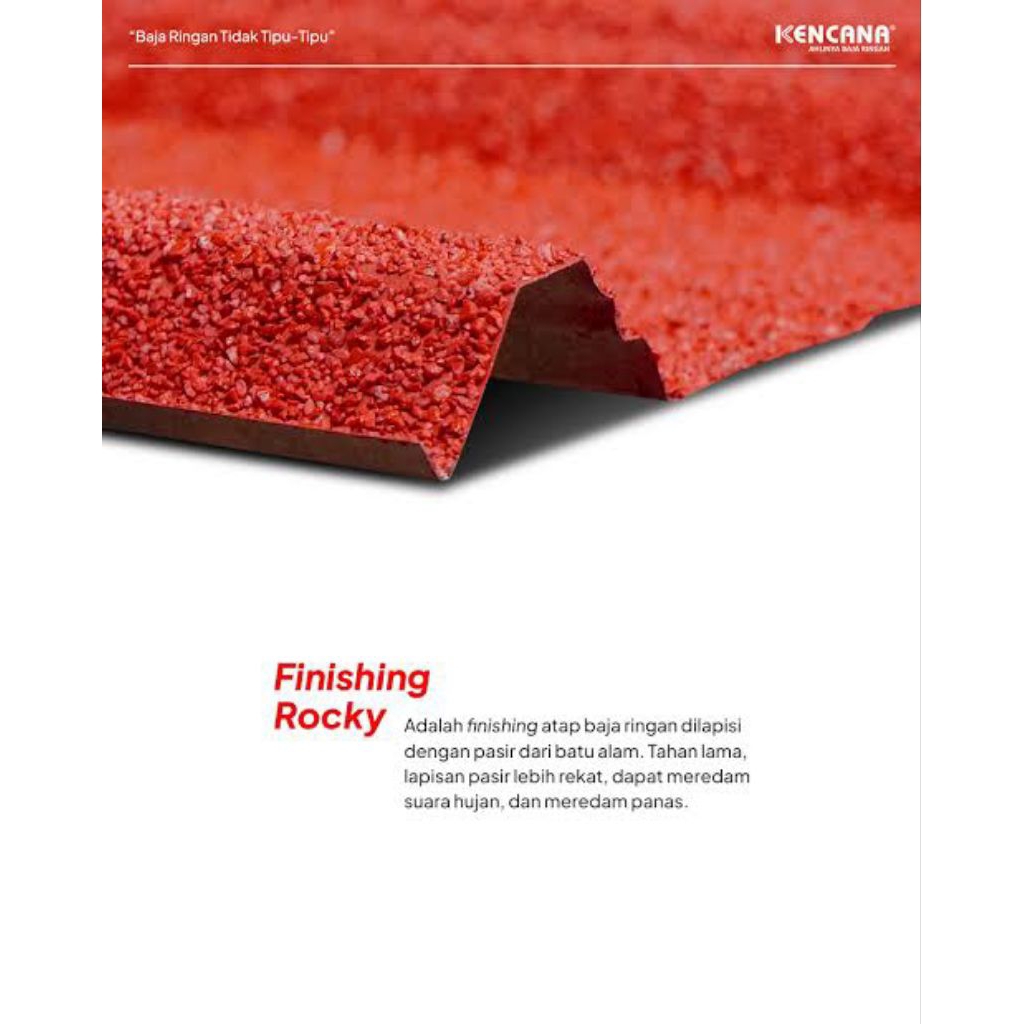 spandek atap pasir rocky merk kencana asli harga per meter Banyumas