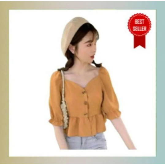 Kemeja Crop Wanita Crop Top Wanita Atasan Crop Kemeja Wanita Baju Atasan Wanita Blouse Atasan Baju P