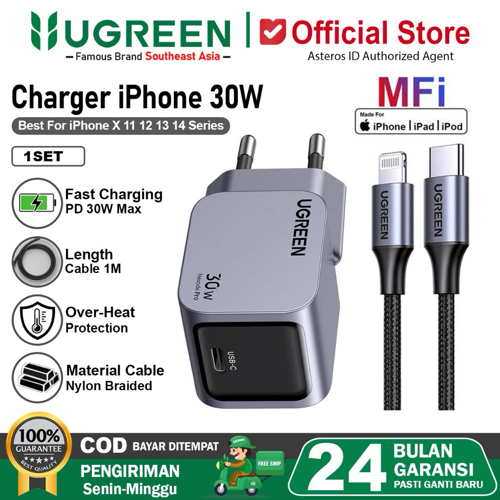 UGREEN MFI SET GAN PRO 30 WATT ORIGINAL