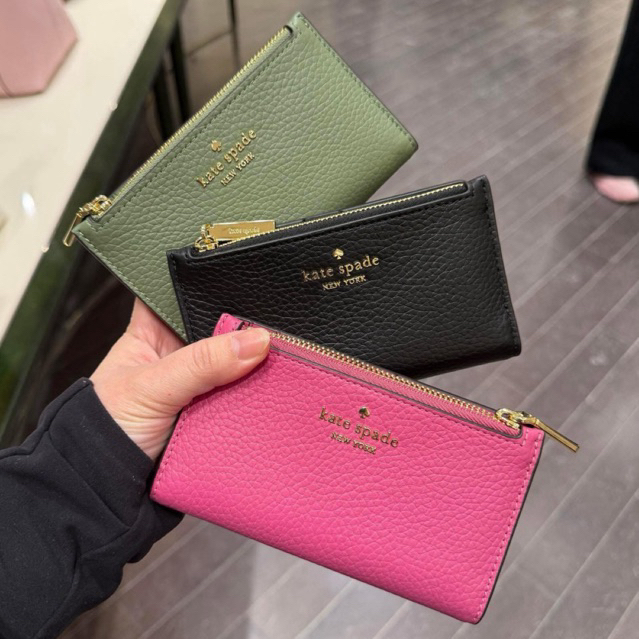 DOMPET KARTU CARD CASE KS JULIETTE SMALL BIFOLD WALLET PEBBLED LEATHER