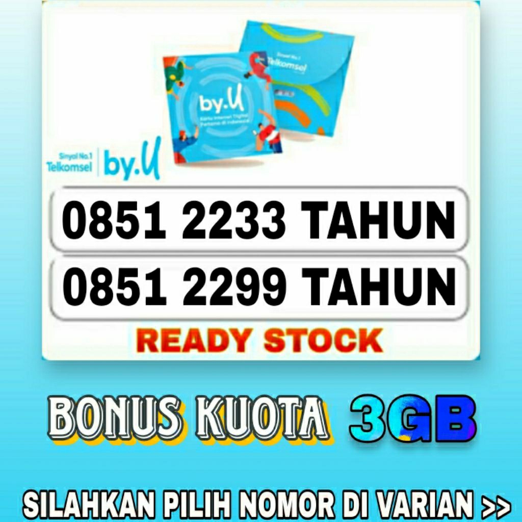 Kartu Perdana Nomor Cantik by.U Seri Tahun Lahir