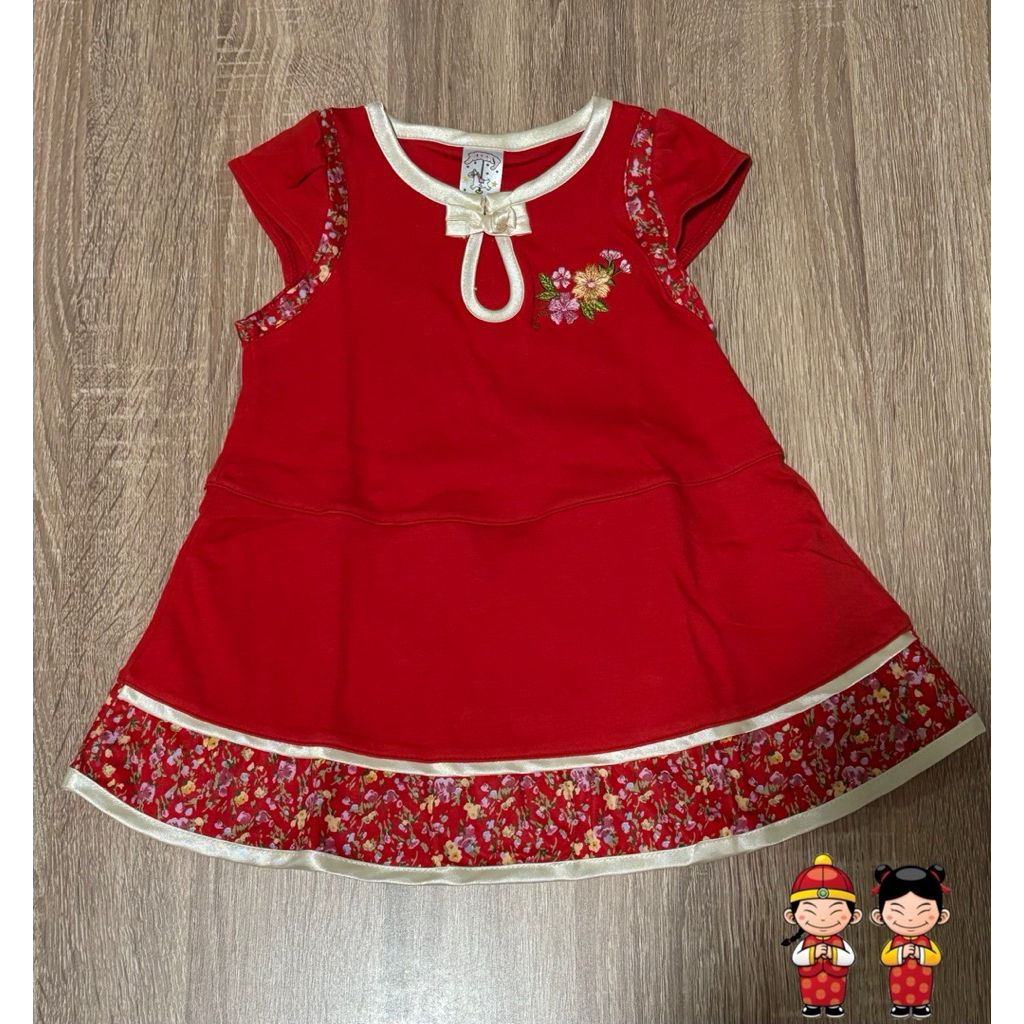 Dress Cheongsam Anak Import Premium Bangkok Baju Baby Qipao Imlek CNY