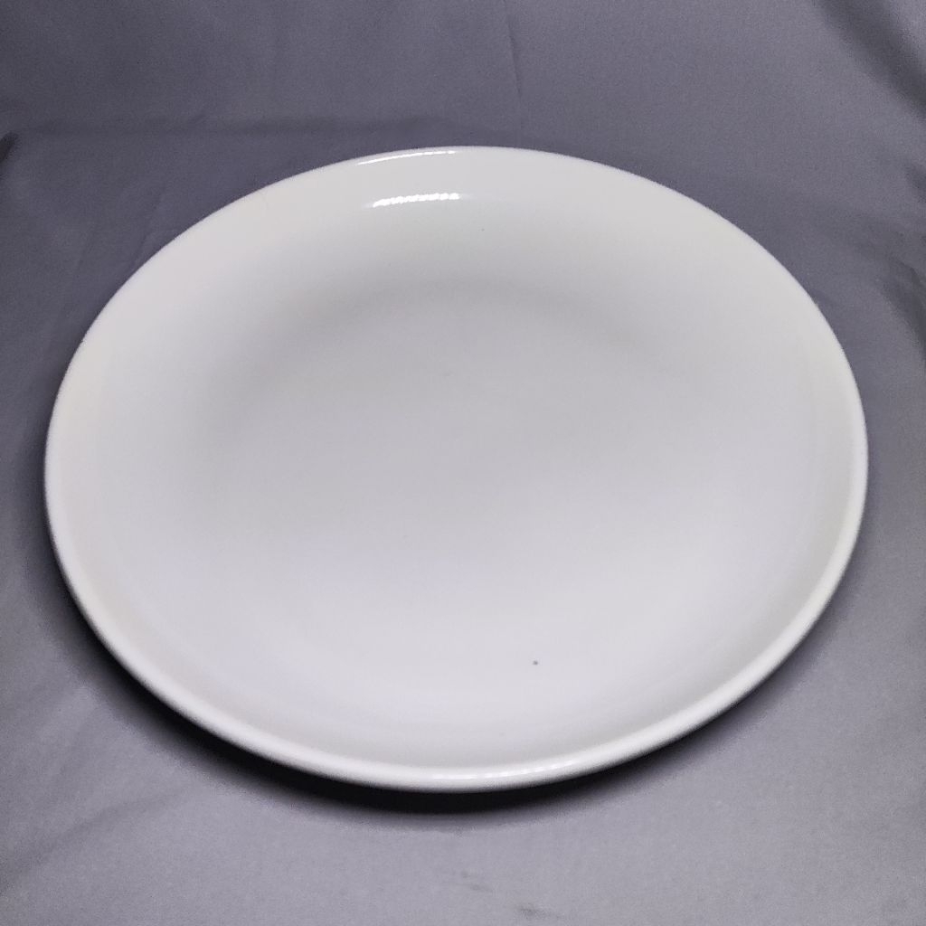 Piring Polos Putih Batu Keramik 29.5cm