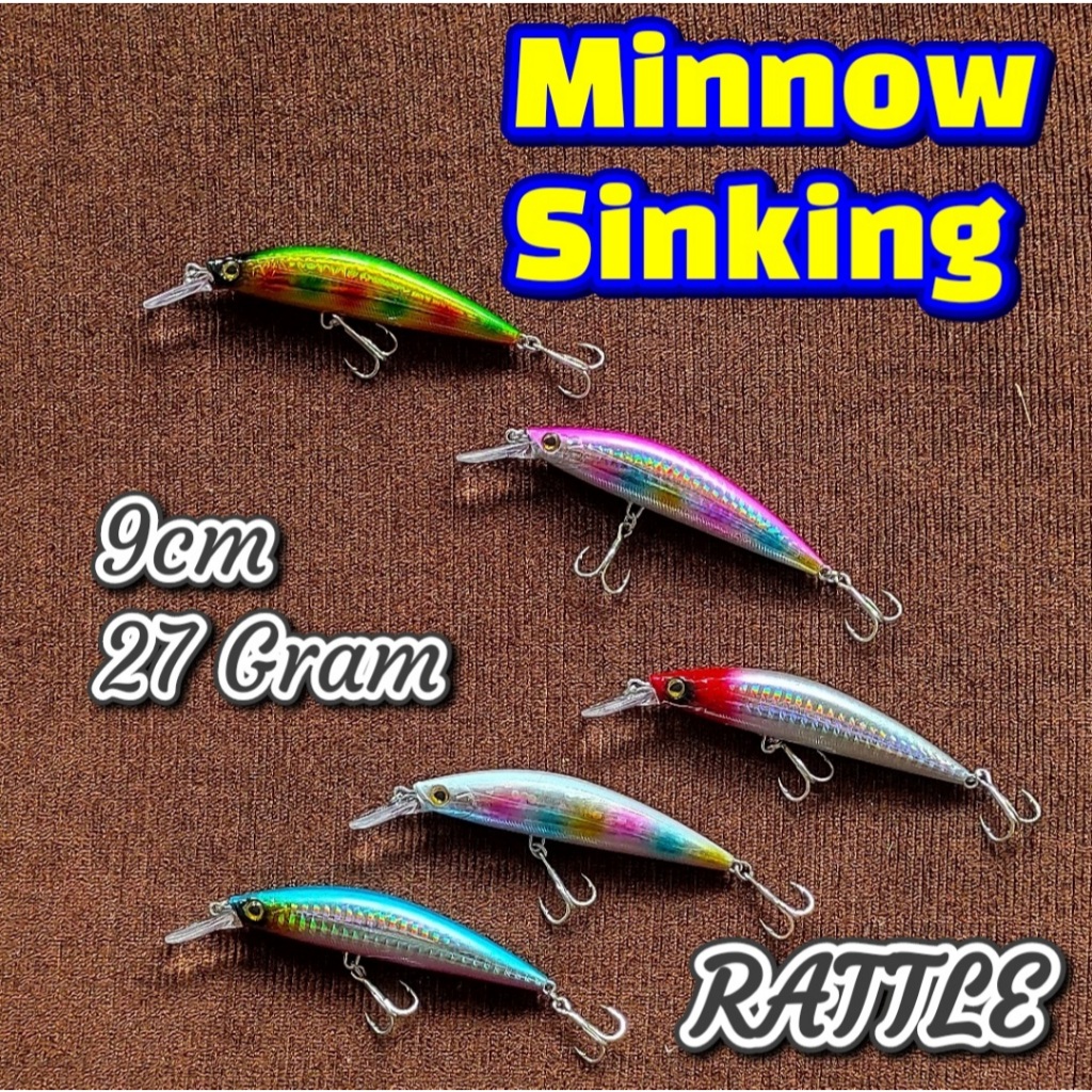 Umpan Pancing MINNOW SINKING 9cm 27 gram UMPAN MANCING CASTING