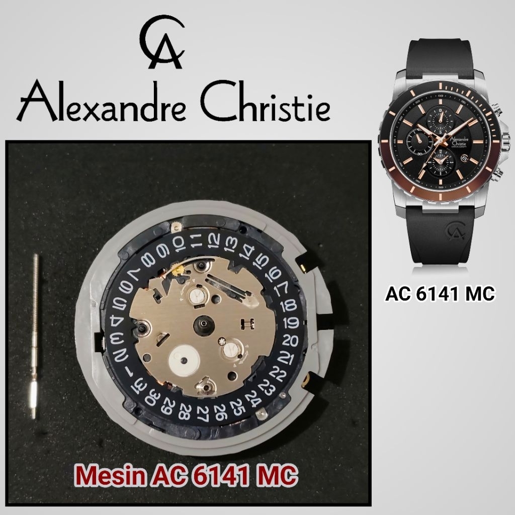 Mesin Jam Tangan Alexandre Christie AC 6141 MC Original