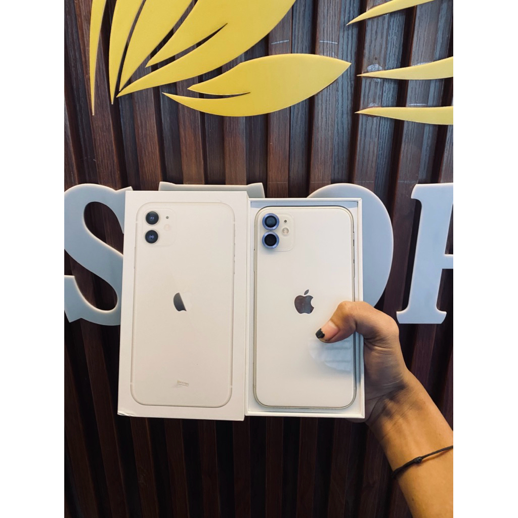 iphone 11 128gb ibox second fullset original free temper softcase