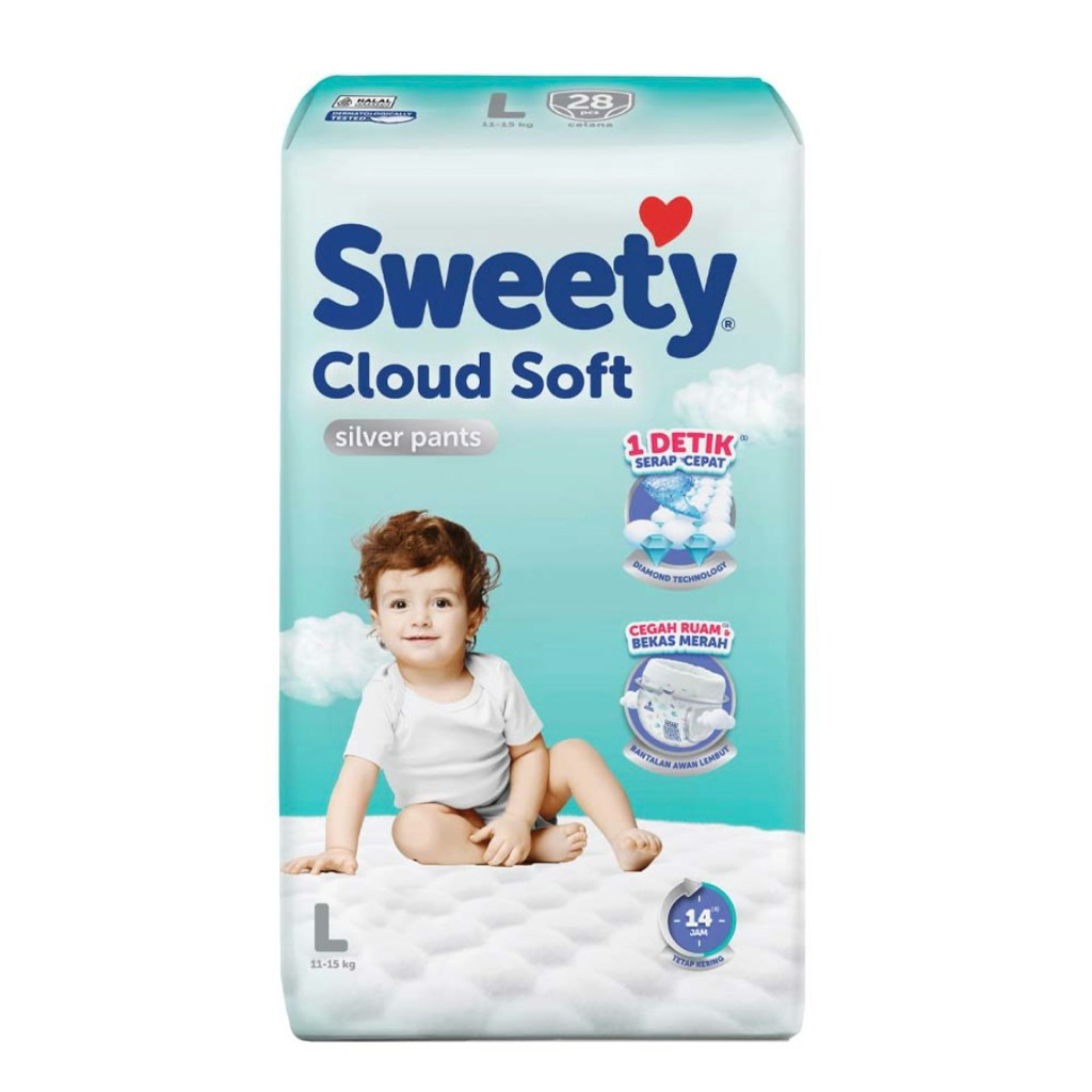 Sweety Silver L 28 | Popok Celana