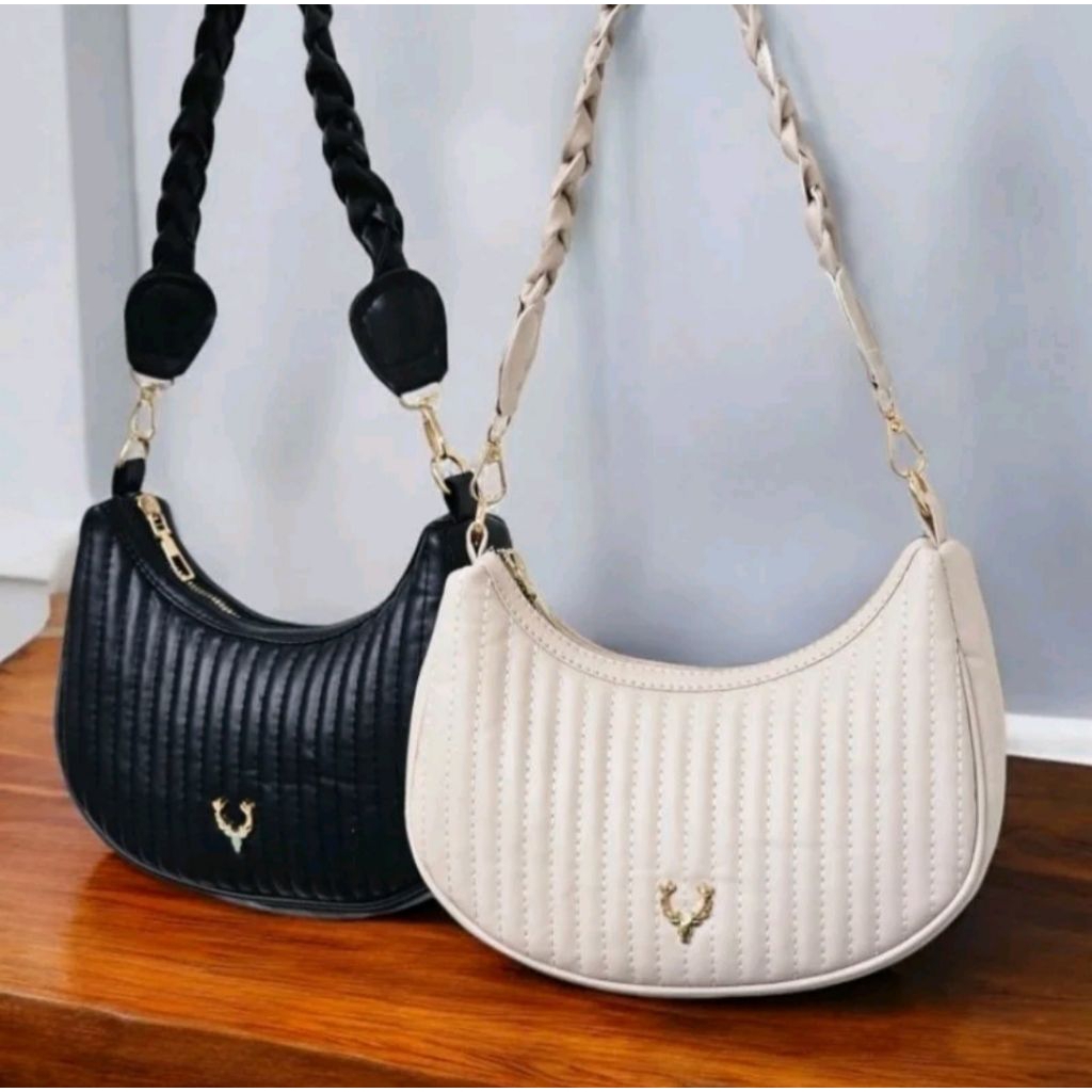 Tas Bahu Naumi Sling Bag Model Elegan Dan Tali Slempang Anyam anyaman TAS WANITA SELEMPANG DAN BAHU 