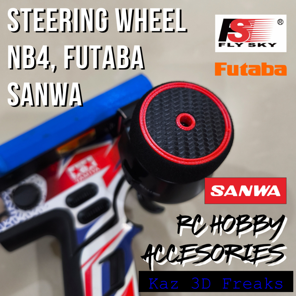 Steering Wheel for Noble NB4, Futaba, Sanwa MT & M17 M12 Receiver Aksesoris Remote - K3D