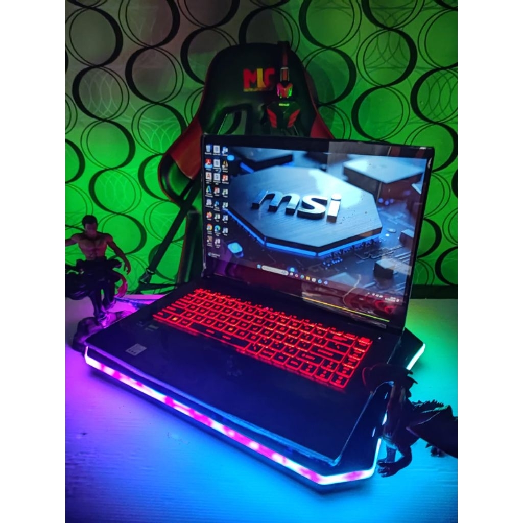 Laptop Gaming MSI GF63 Core i7 Ram 16/512gb Ssd Dual Vga Nvidia Siap Pakai COD
