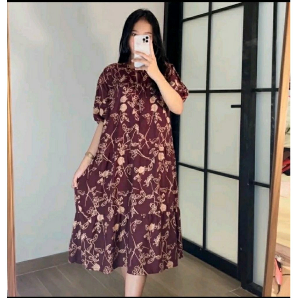 Daster Remaja Kekinian Desain Lucu Elegan - Daster Selutut Busui Friendly