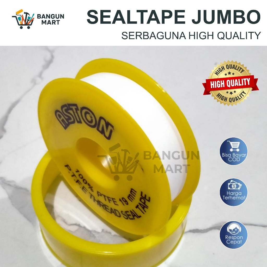 Seal tape Besar Jumbo Siltip solasi Drat Tba pipa kran air 15 M ISeal Tape PTFE Sealtape Thickened H