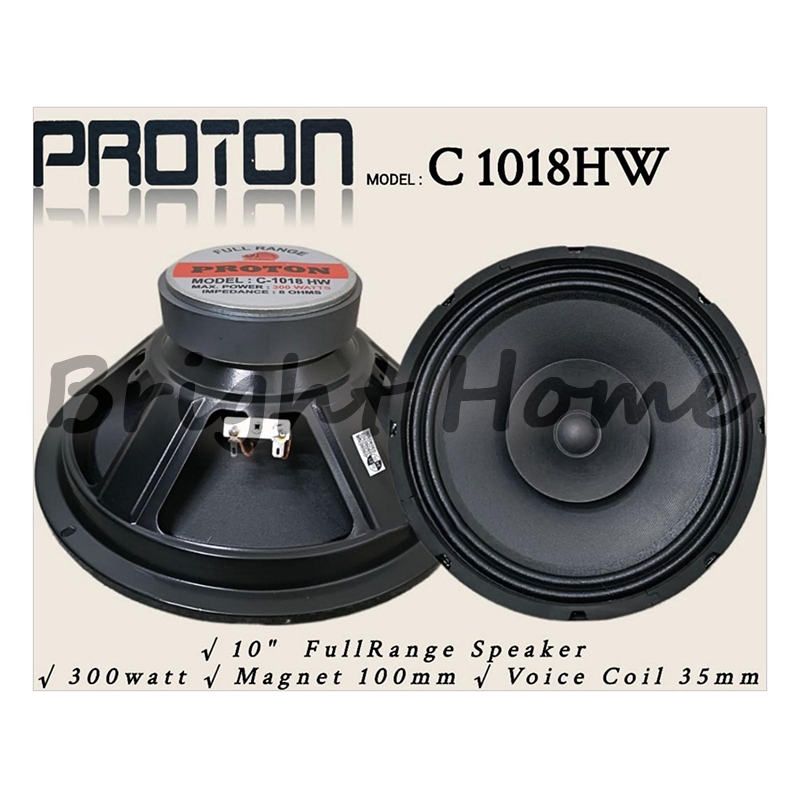 PROTON 1018 HW Speaker Fullrange 10 Inch Komponen Audio