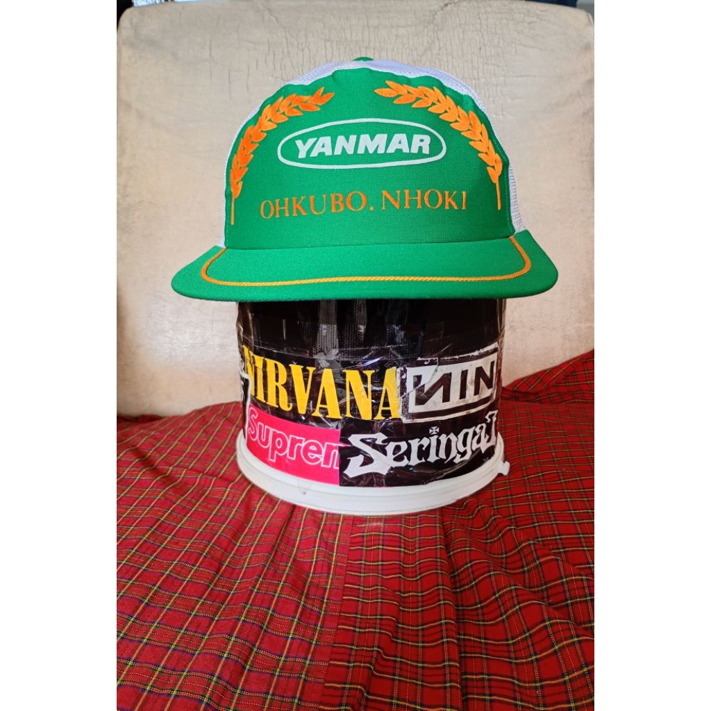 topi jaring topi ropehat topi vintage topi jepang "prelove" bekas bagus.