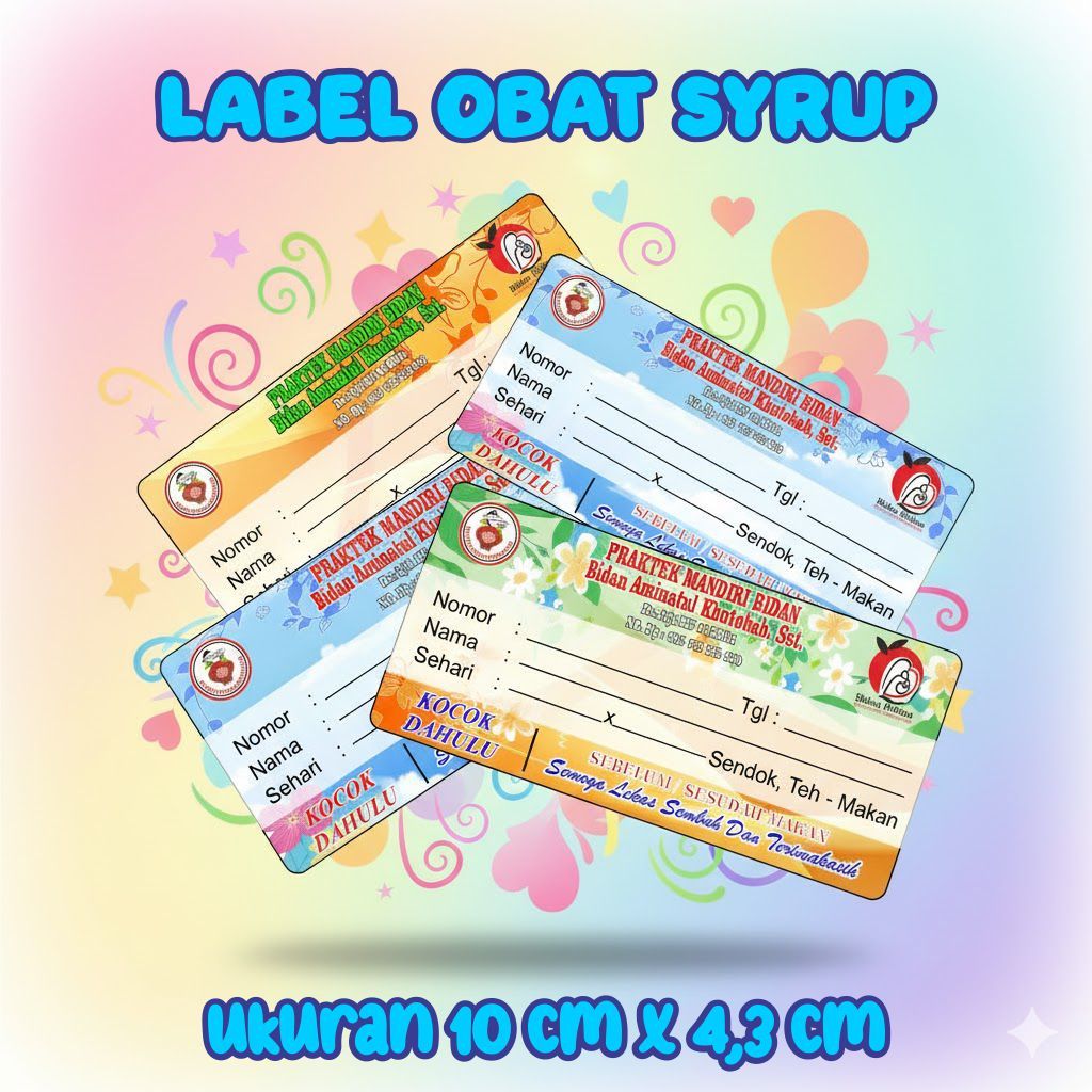 Label obat syrup / label obat sirup / stiker obat / stiker obat syrup / stiker obat sirup custom