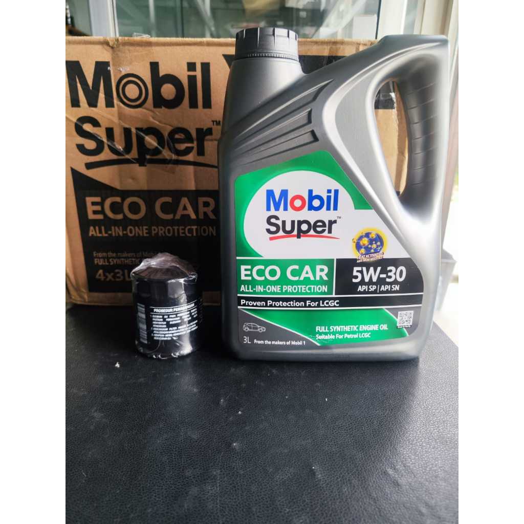 Paket Oli Mobil Super ECO CAR SAE 5W-30 3 Liter & Filter Oli Mobil Nissan Evalia, Juke, Serena, Xtra