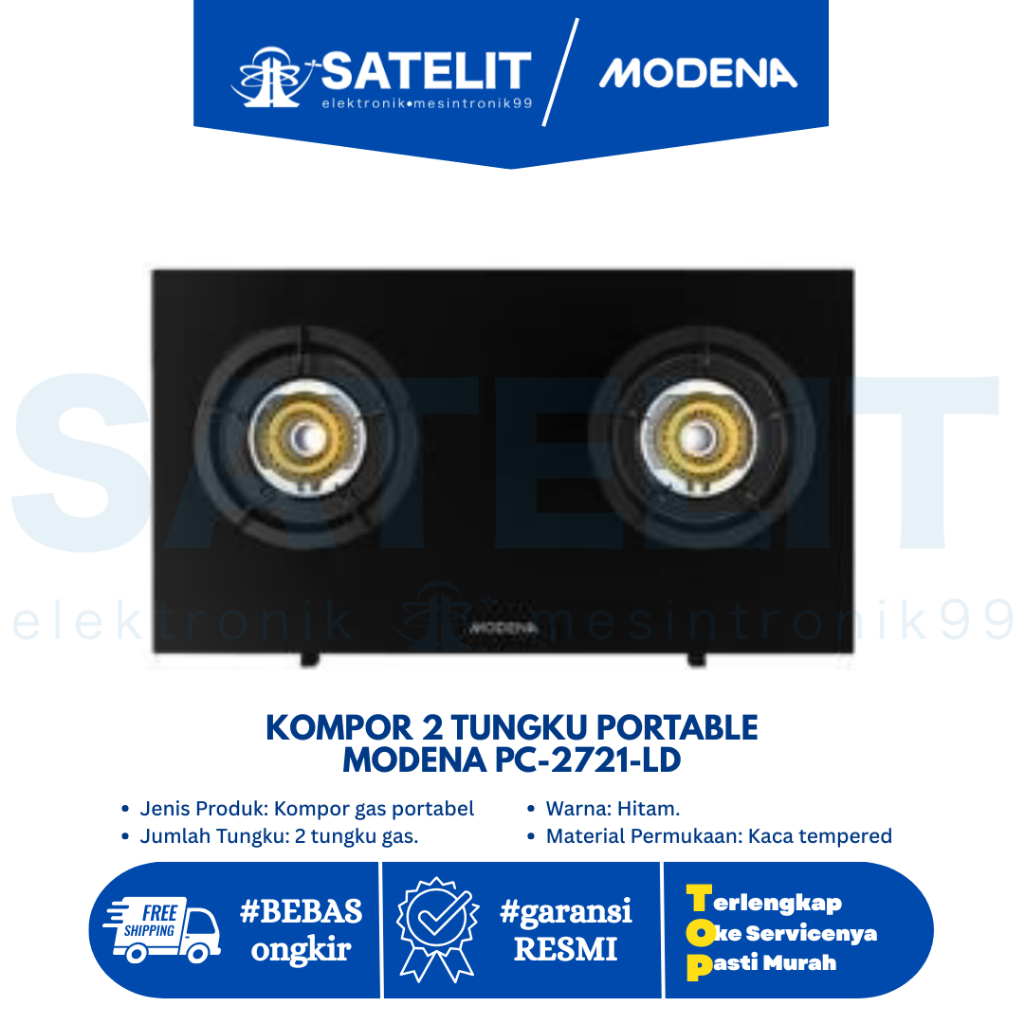 KOMPOR 2 TUNGKU PORTABLE MODENA PC-2721-L