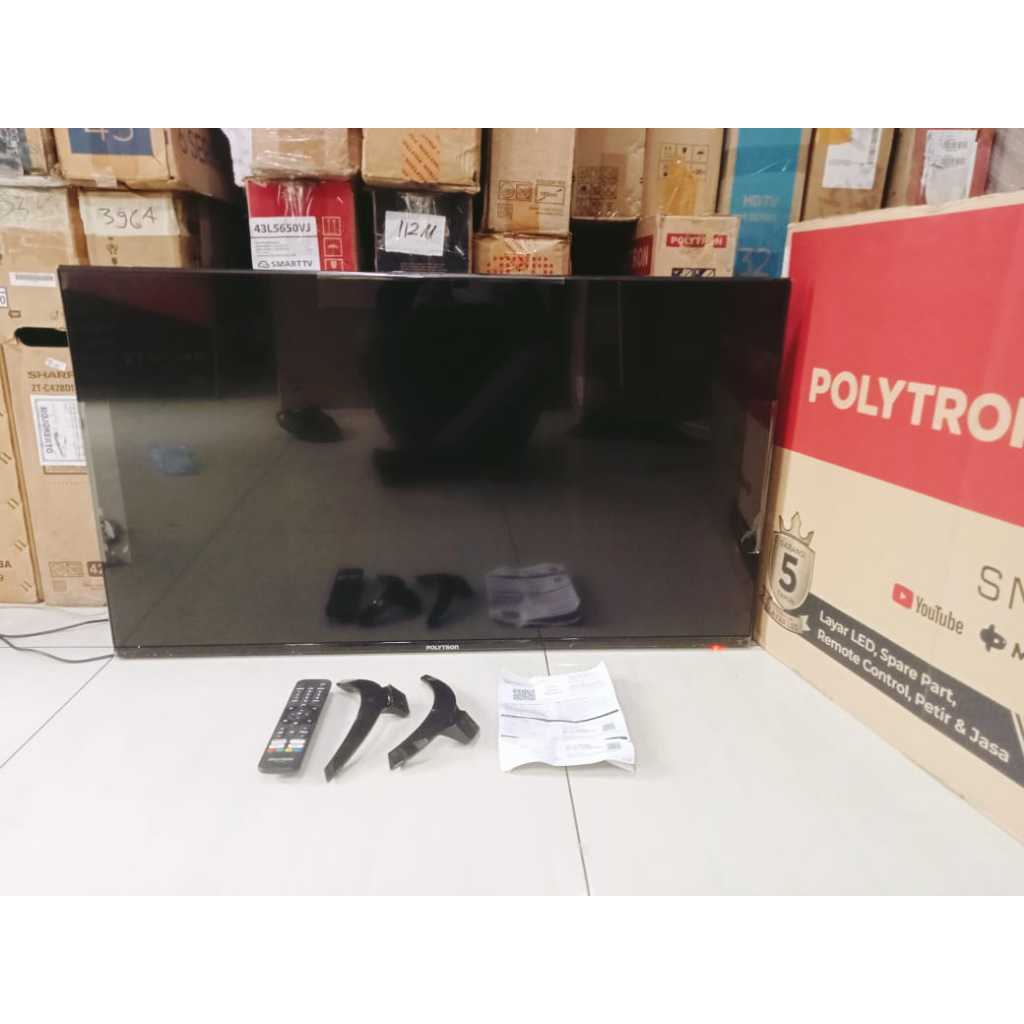TV LED Polytron 40 inci FHD SMART TV Youtube Digital TV Kondisi bekas pemakaian masih segel 5968F