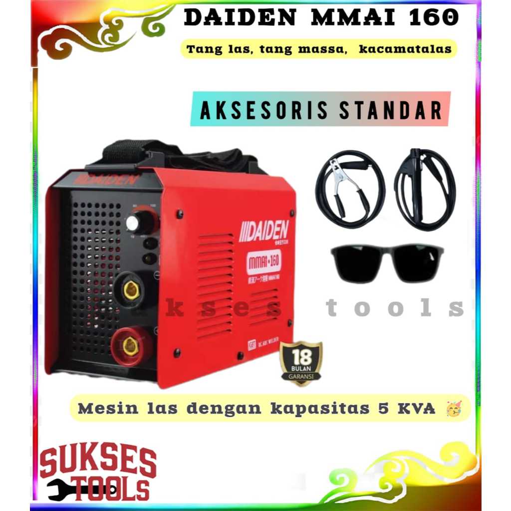 Mesin LAS Daiden MMAI 160A Inverter Trafo Las mma 160A - DAIDEN