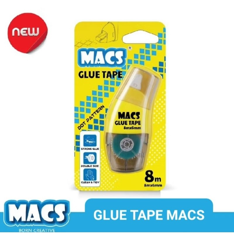 GLUE TAPE MACS /LEM KERTAS ROLL / LEM SERBAGUNA