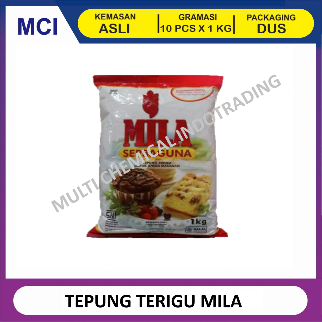 MILA TEPUNG TERIGU / TEPUNG TERIGU MILA KEMASAN 1 KG - 1 DUS ISI 10PCS